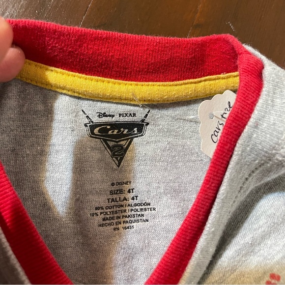 2011 Cars 2 lightning mcqueen shirt 4t - Picture 4 of 6